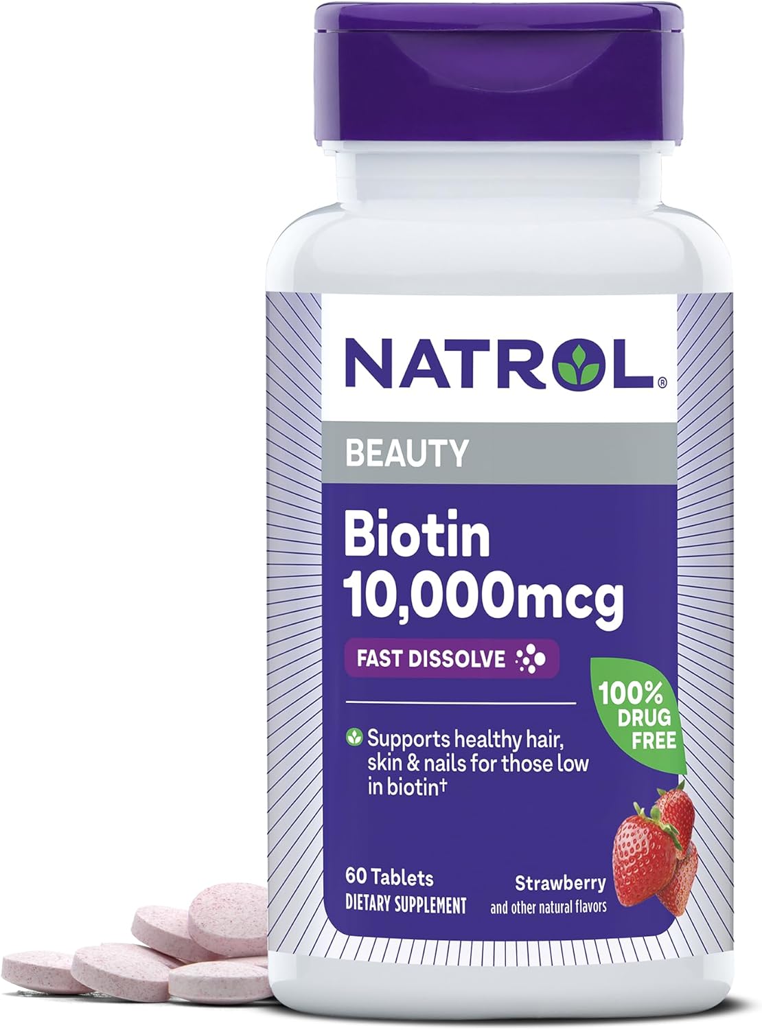 Biotina 10000mcg 60tabs Natrol Importado Original E U A
