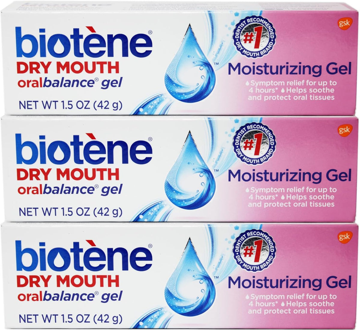 3 Unidades Biotene Oral Balance Gel Hidratante P/ Boca Seca