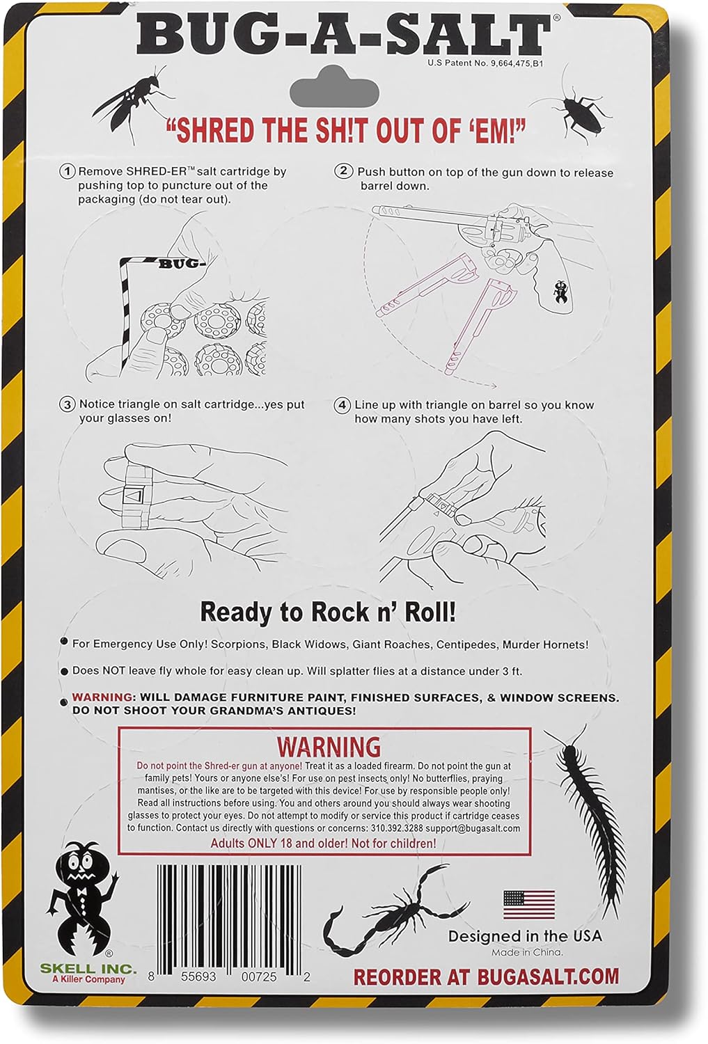 Bug A Salt - Cartuchos De Sal Munição Revolver Shred-er