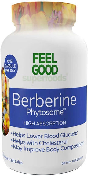 Suplemento Berberine Phytosome 120 Capsulas Feel Good Neutro