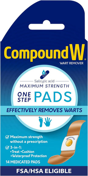 Compound W - Removedor Verrugas Ác Salicilico - 14 Adesivos