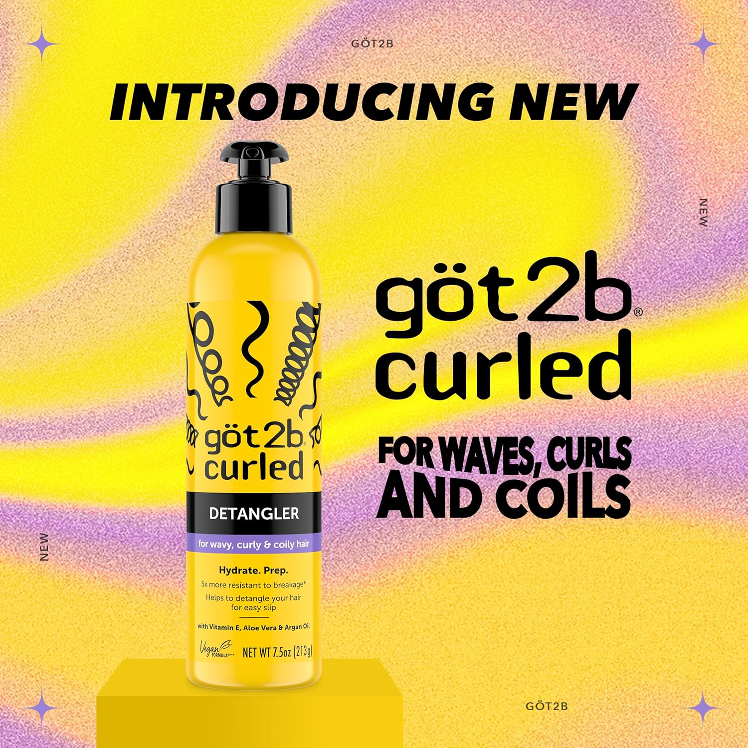Got2b Curled Desembaraçador P/ Todos os Tipos de Cachos 213g
