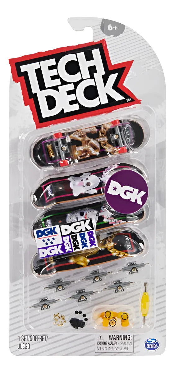 Tech Deck Dgk Fingerboard 4-pack Skate De Dedo Skateboard