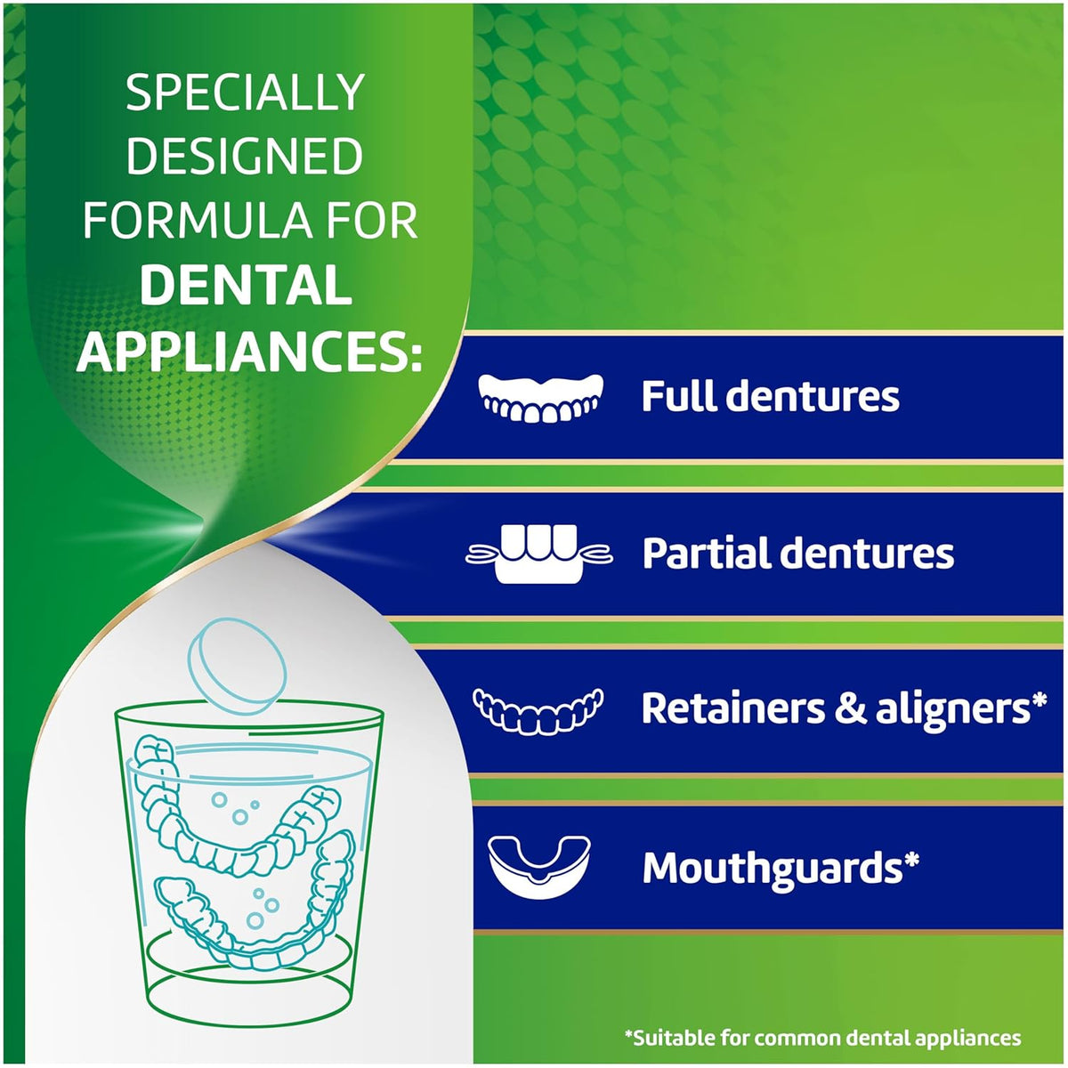 Limpador Dentadura Polident Overnight Whitening 90 Unidades