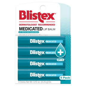 Blistex Medicated Lip Balm Spf 15 - Pack Com 4
