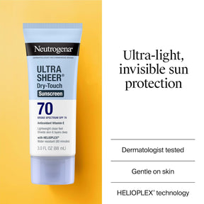 Protetor Solar Facial Toque Seco Neutrogena Ultra Sheer 70 - 88Ml