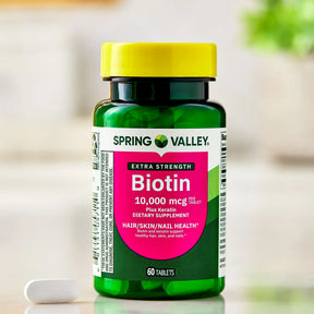Biotina 10.000 Mcg + Queratina ( Spring Valley ) 60 Cps