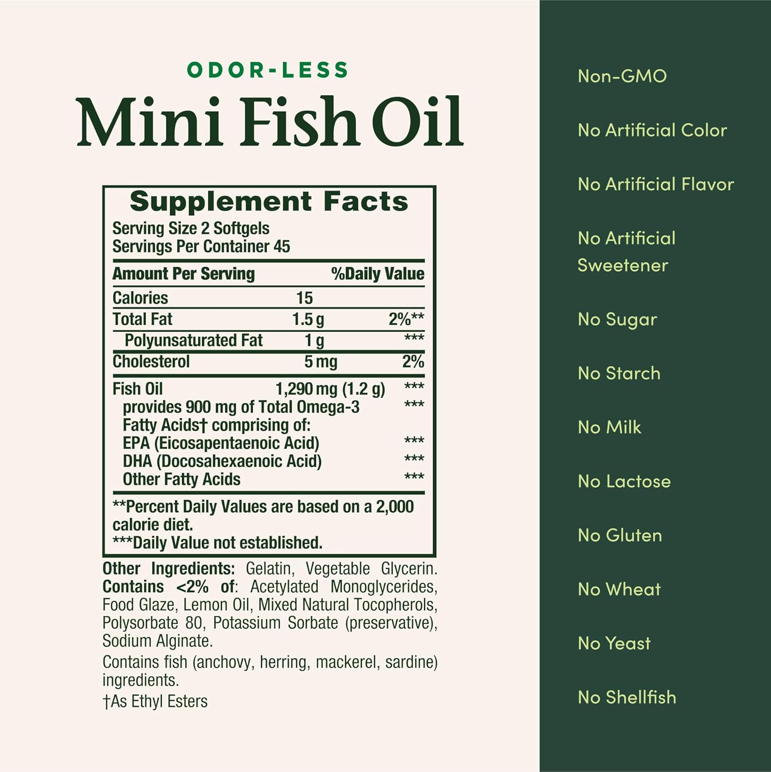 Nature's Bounty - Mini Fish Oil 1290mg - Omega-3 - 900mg