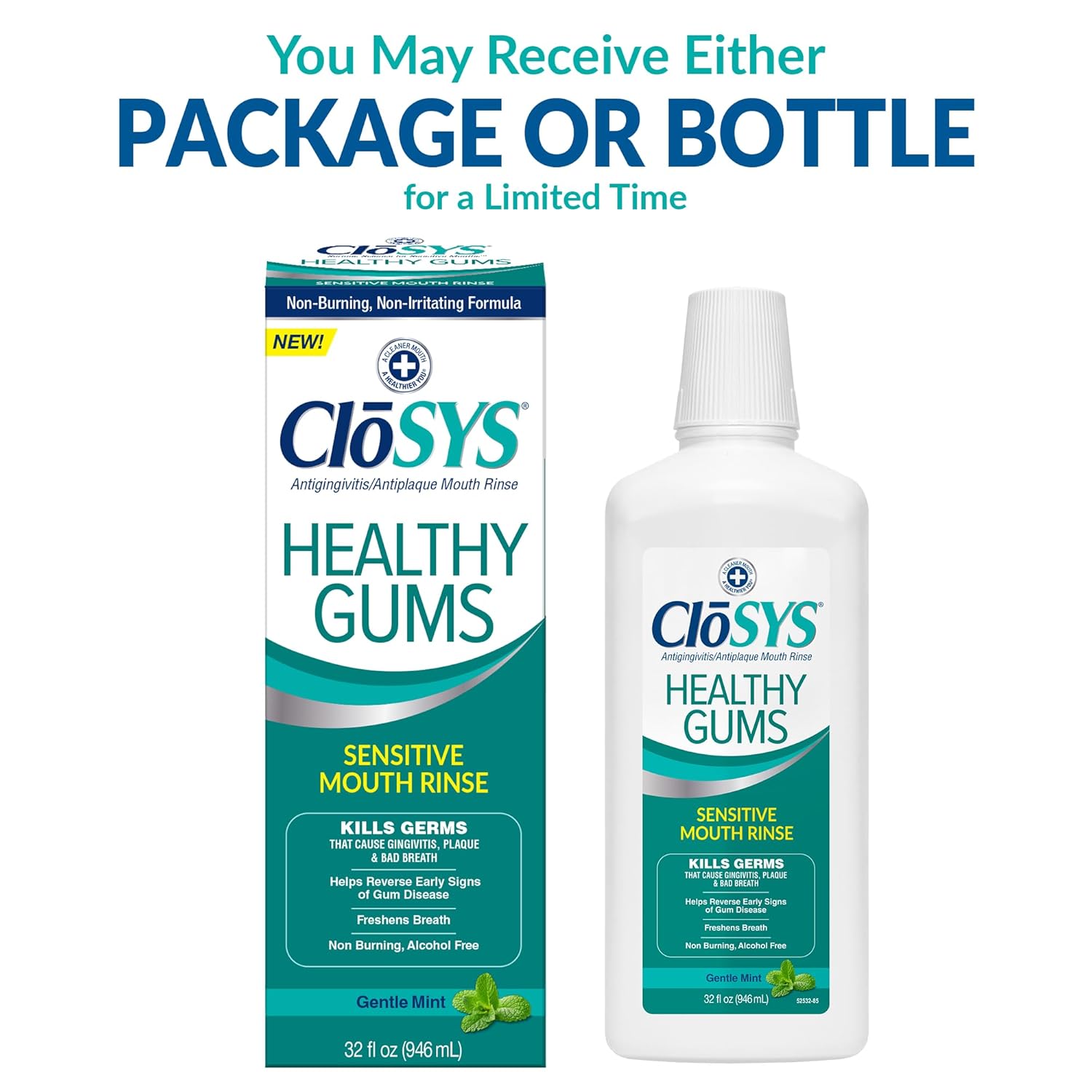 Closys - Healty Gums - Enxaguante Bucal Antisséptico - 946ml