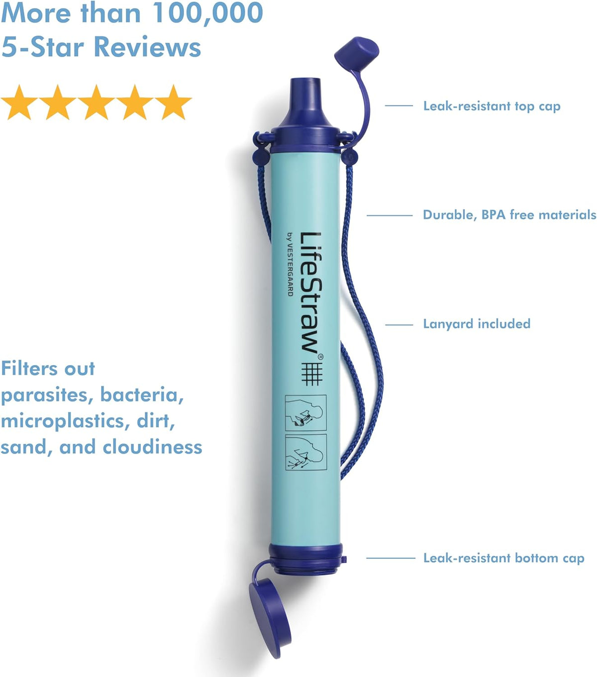 Lifestraw Filtro Purificador Água Portátil Original Lacrado