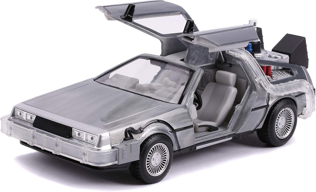 Miniatura Jada Delorean DMC-12 1:24 Cinza Prateado