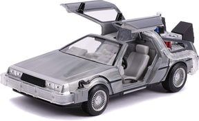 Miniatura Jada Delorean DMC-12 1:24 Cinza Prateado
