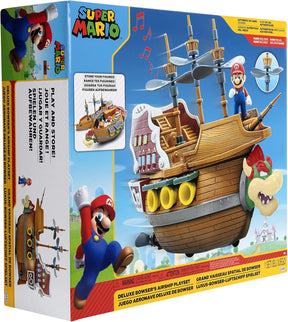 Playset Super Mario Deluxe Bowser's Air Ship C/ Boneco