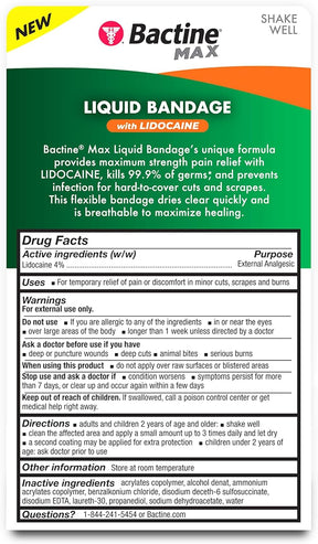 Bactine Max Bandagem Líquida C/ Limpeza e Proteção 10 ml