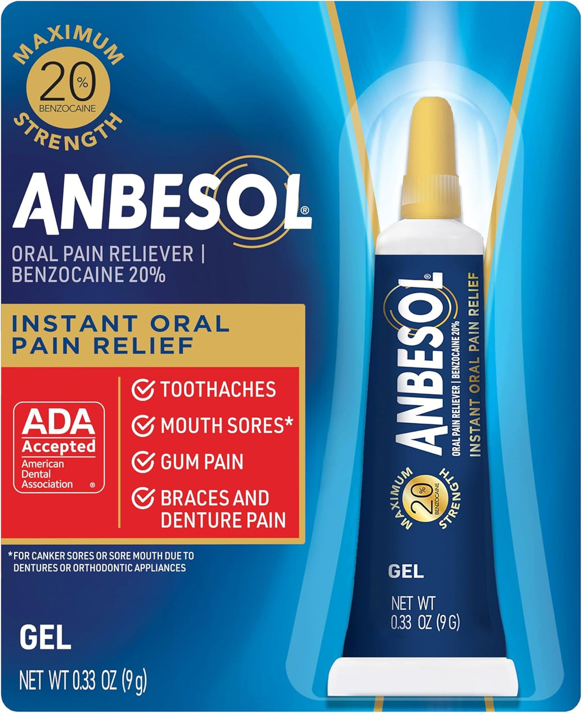 Anbesol Gel - Alivio Dor Bucal - Importado - Pronto Entrega