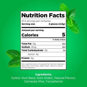 Pur Gum Chiclete Sem Aspartame Natural Hortelã 55pc - 77g