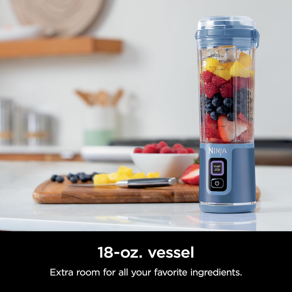 Liquidificador Portátil Ninja Blast Usb 530ml - Azul Jeans