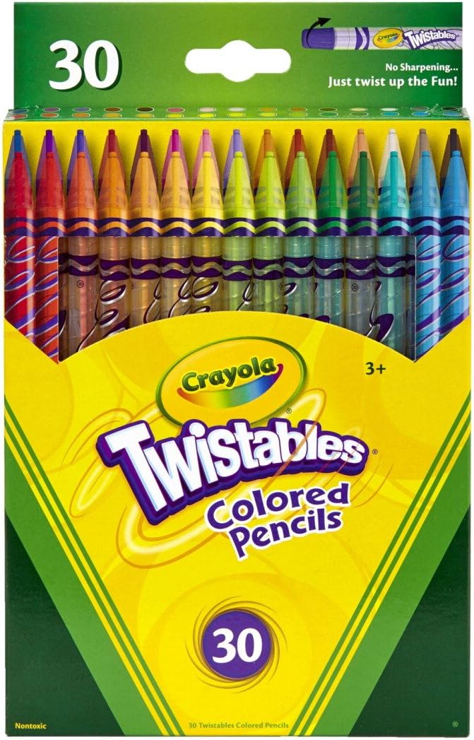 Lapis De Cor Crayola 30 Cores Twistables Não Precisa Apontar