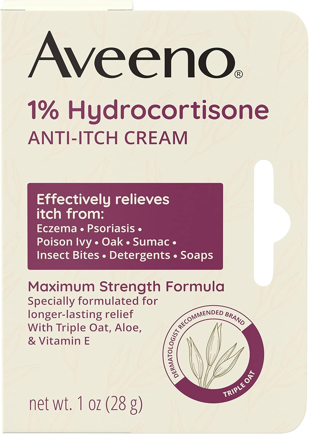 Aveeno Creme Anti-coceira Hydrocortisona 1% 28g