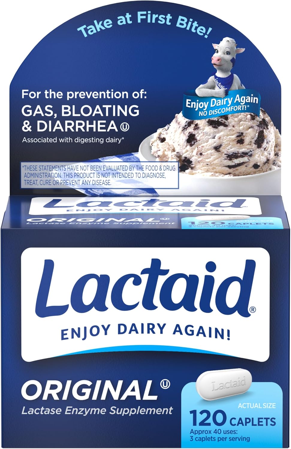 Lactaid Original 120  Cáps - Original Importado Dos Eua 3000 Sabor Sem Sabor