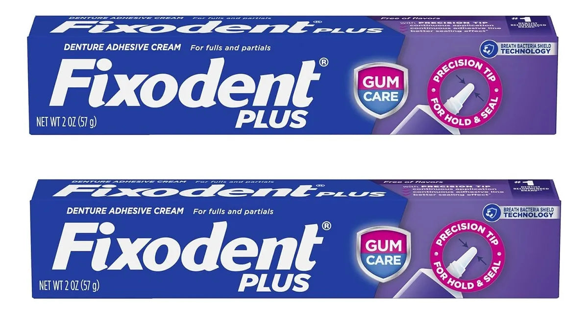 Creme Fixador De Dentadura Fixodent Plus Gum Care - 57g 2 Un