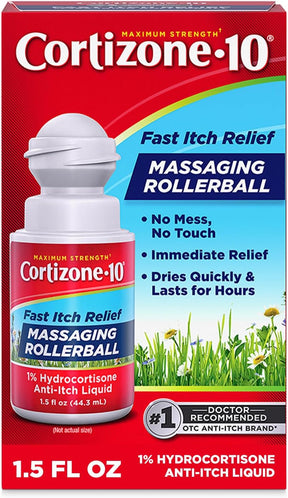 Cortizone 10 Roll-on Massageador Anti Coceira 44ml Cortisona