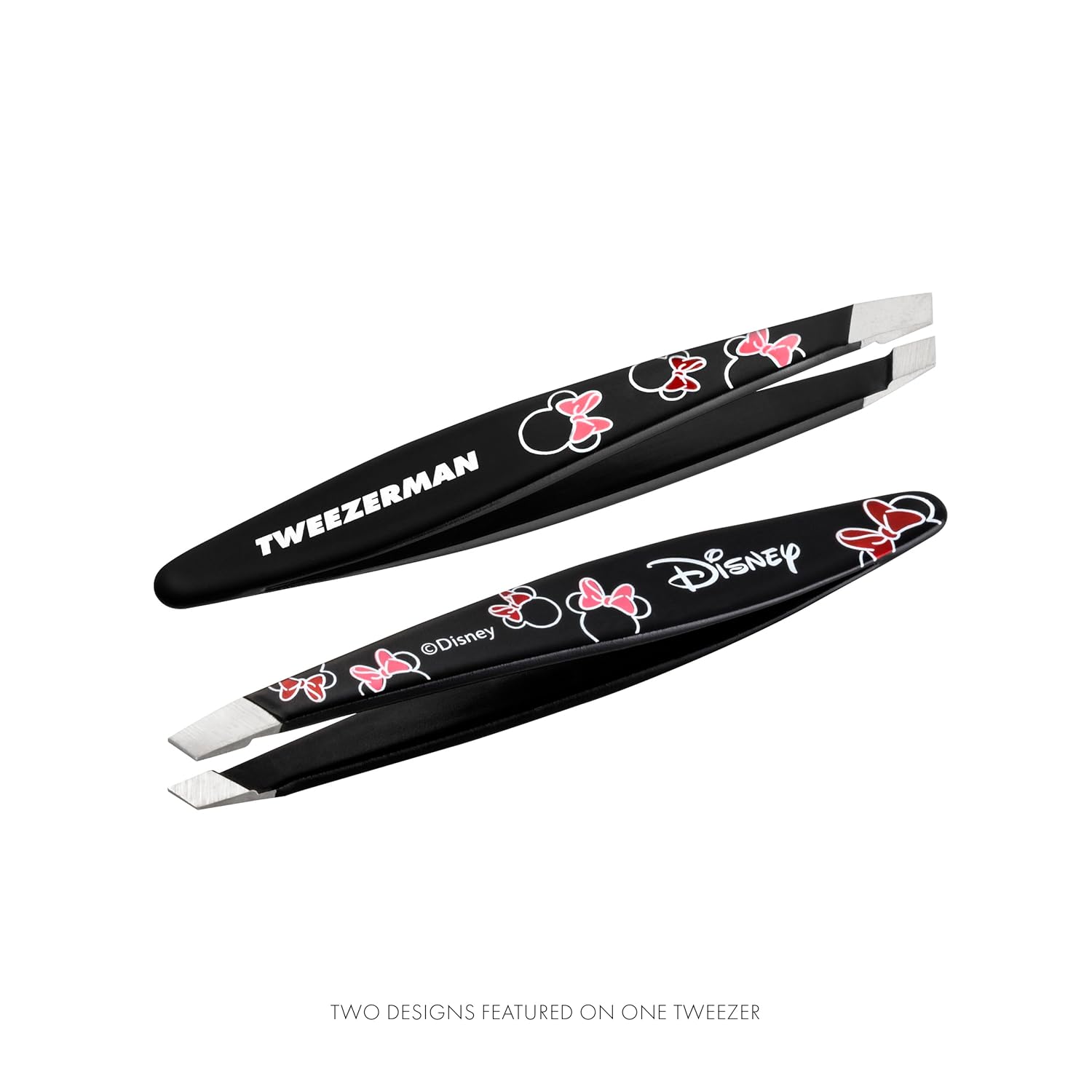 Mini Pinça Tweezerman Slant  Disney's Minnie - Preta 7Cm