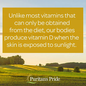 Puritan's Pride - Vitamina D3 10.000 Ui - 100 Softgels EUA