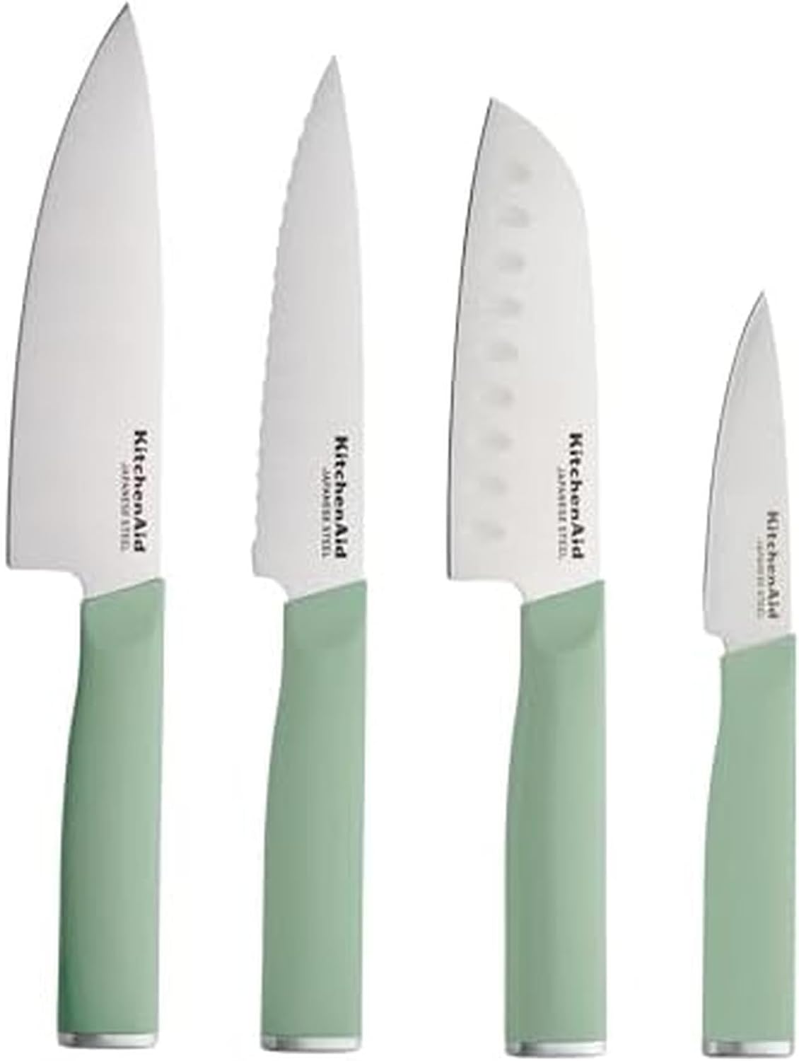 Conjunto De 4 Facas Kitchenaid Chef Aço Inoxidável Pistache