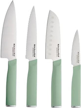 Conjunto De 4 Facas Kitchenaid Chef Aço Inoxidável Pistache