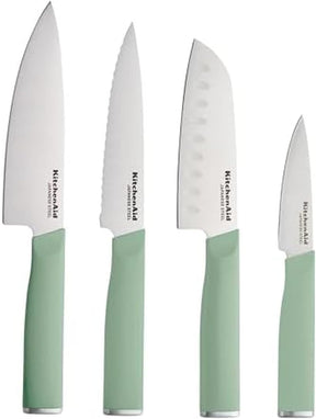 Conjunto De 4 Facas Kitchenaid Chef Aço Inoxidável Pistache