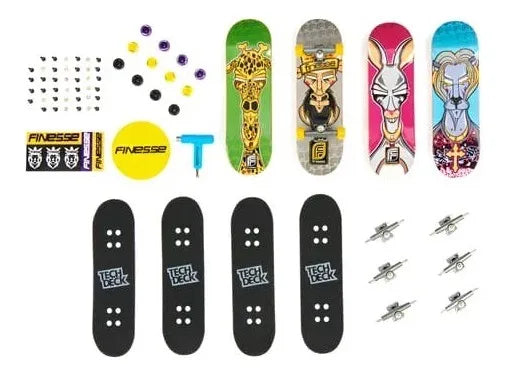 Tech Deck Finesse Fingerboard 4-pack Skate De Dedo