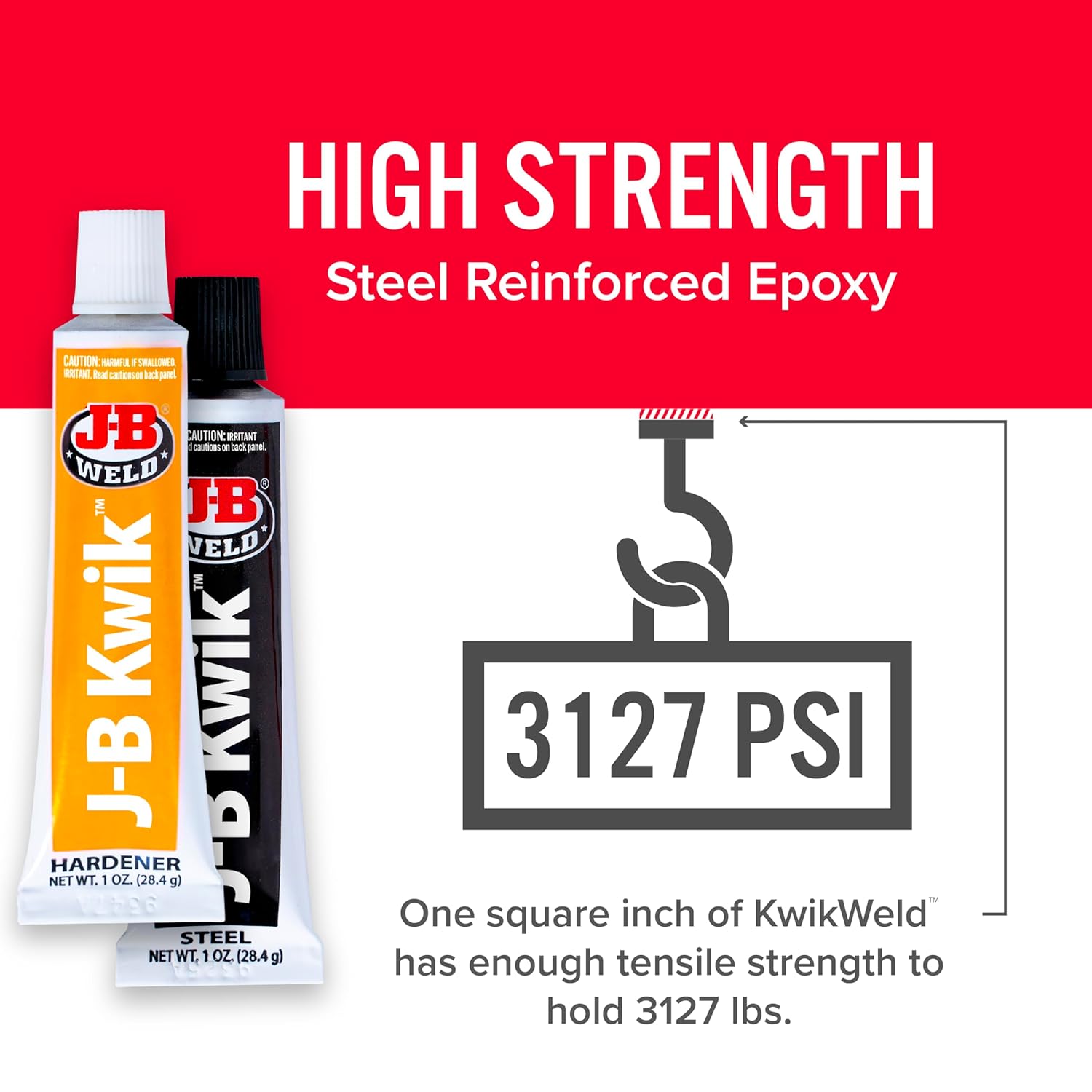 Cola Epóxi Com Aço Kwik Weld Jb Weld 8276 - 28,4g
