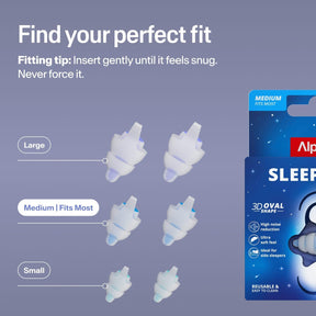 Alpine Sleepdeep Protetor Auricular - Snr 27 Db 1 Par Medio Branco