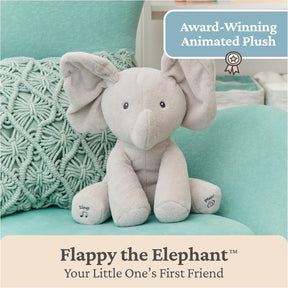 Elefante Flappy Animado Gund Canta Brinca Peek-a-boo Cor Cinza