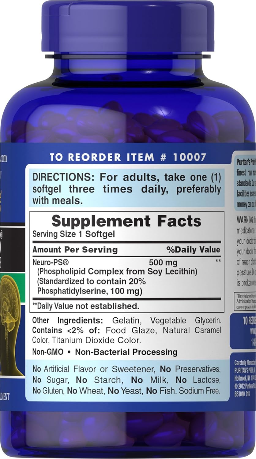 Puritans Pride Neuro Ps Fosfatidilserine 100Mg 120 Softgels