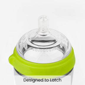Mamadeira De Silicone Como Tomo 250ml Verde