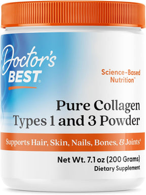 Doctor's Best Colágeno Collagen Tipo 1 & 3 Pó 200g Importado