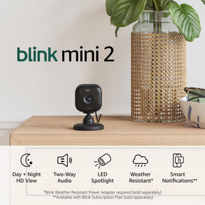 2 Mini Blink Câmeras de Segurança Inteligente - Preta