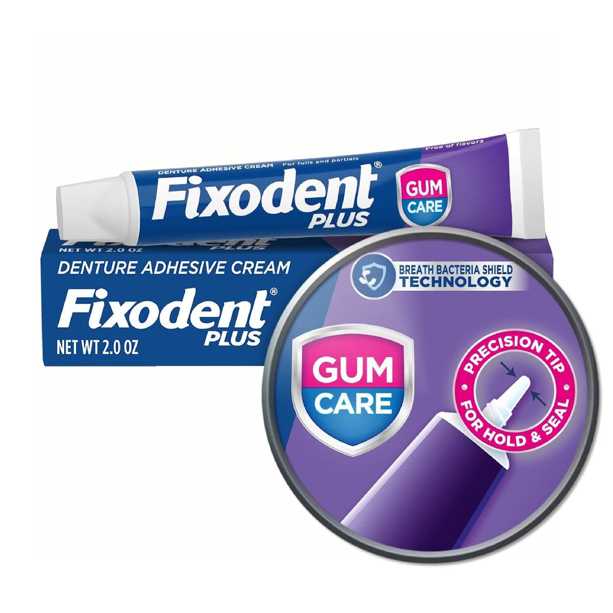 Fixodent Plus Precision Gum Care Adesivo Dentadura 57gr