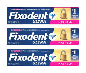 Fixador De Dentadura Fixodent Ultra Scope 62,4g - 3 Tubos