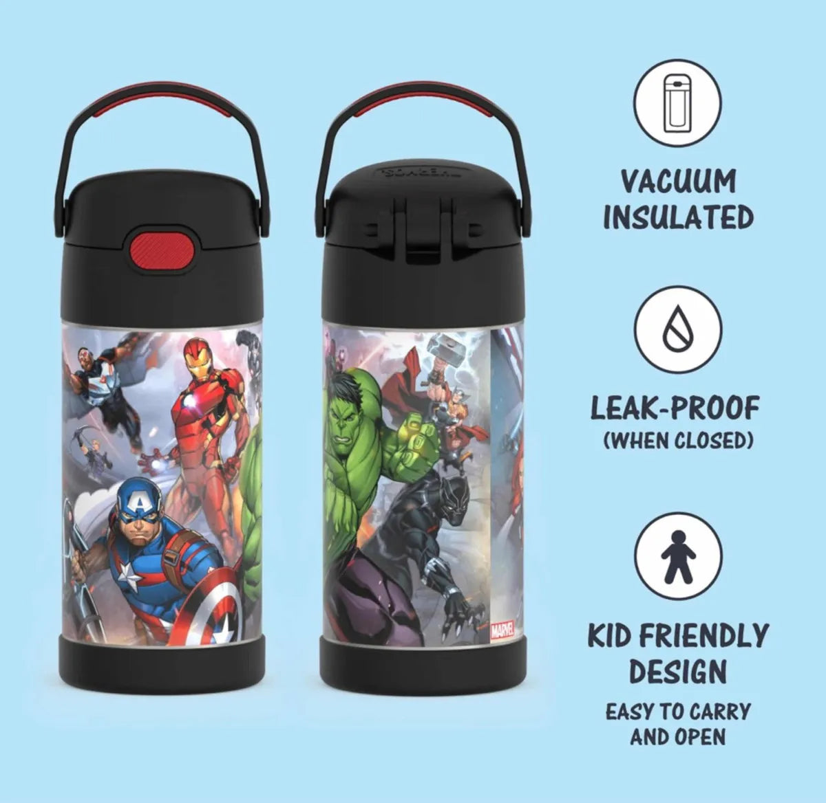 Thermos Funtainer Garrafa Têrmica 355ml - Os Vingadores