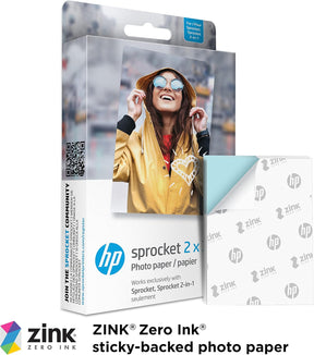 Papel Fotográfico Hp Zink P/ Impressora Sprocket 50 Folhas