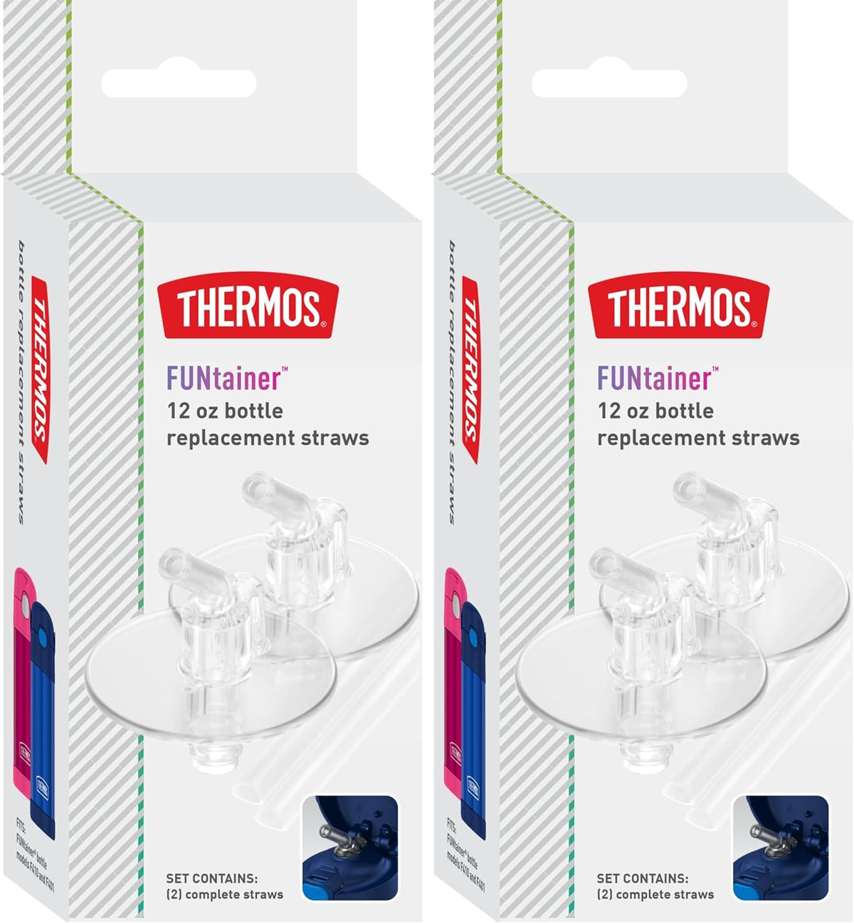 Refil Kit 4 Canudos Thermos Funtainer F401355ml Original