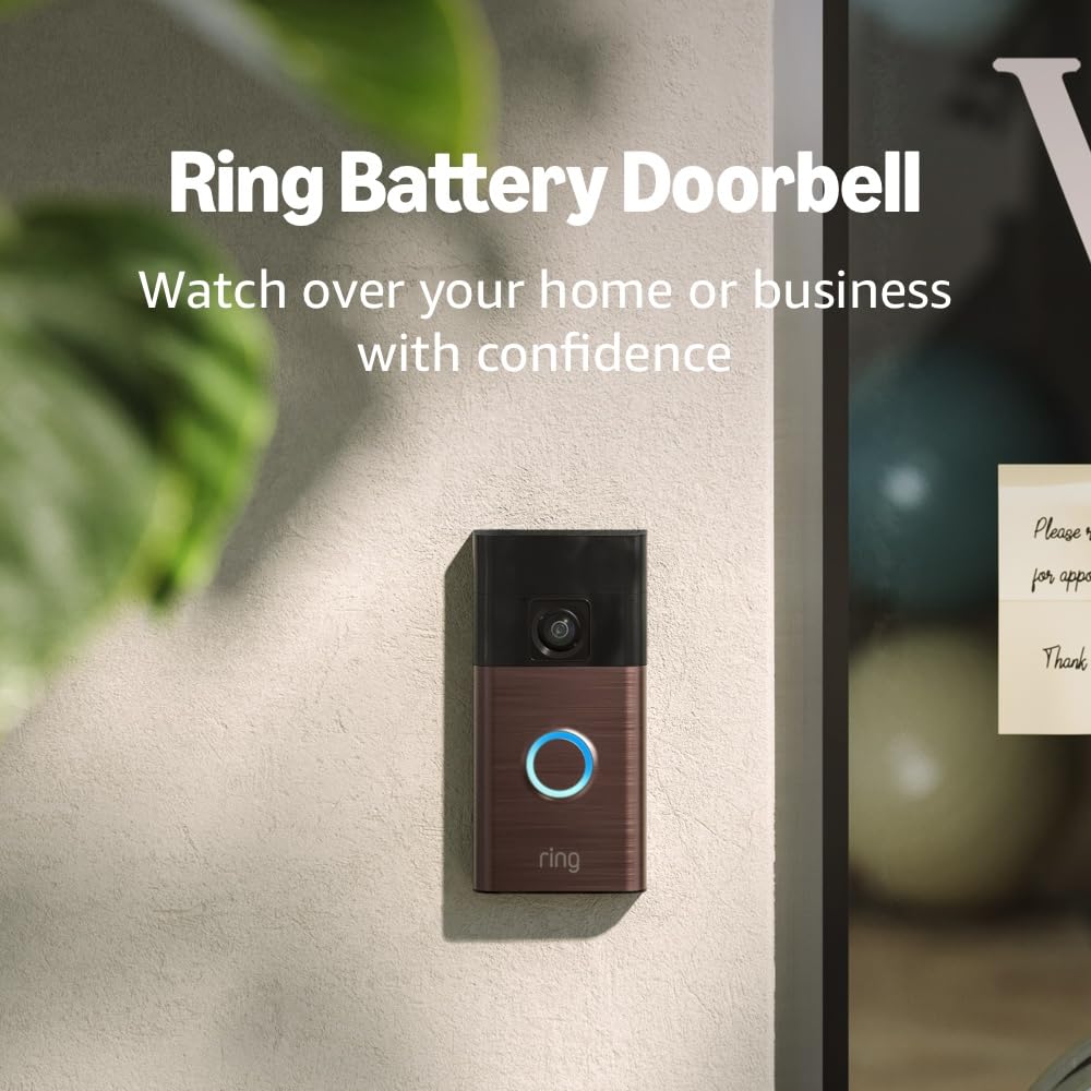 Campainha Inteligente Ring Video Doorbell De 2ª Geração Sem Fio De Cor Escura (bronze Veneziano)