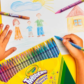 Lápis De Cor Crayola 50 Cores Twistables Não Precisa Apontar