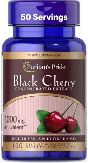 Vitamina Black Cherry 1000mg C/ 100 Caps Puritans Pride Eua