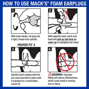 Protetor Auricular Mack's Ultra Soft - Nrr 32 Db - 50 Pares