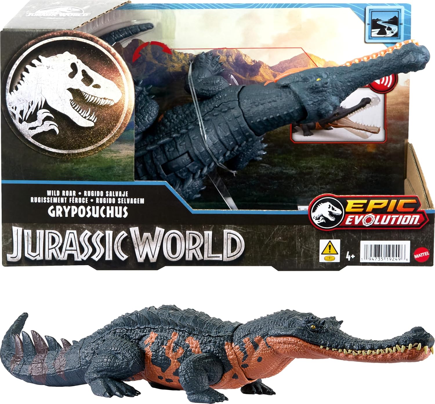 Jurassic World Gryposuchus Mattel - Epic Evolution - Com Som