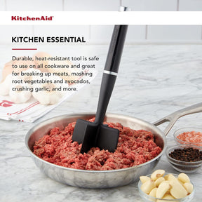 Kitchenaid Amassador De Carne Clássico 27cm - Preto